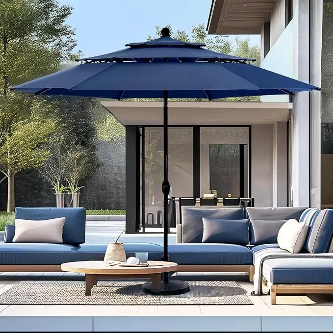 10ft Patio Umbrella Outdoor 3 Tier Vented