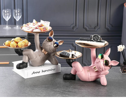 Bulldog Animal Figurines Cool Dog Statue