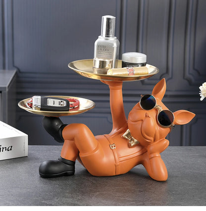 Bulldog Animal Figurines Cool Dog Statue