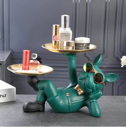 Bulldog Animal Figurines Cool Dog Statue