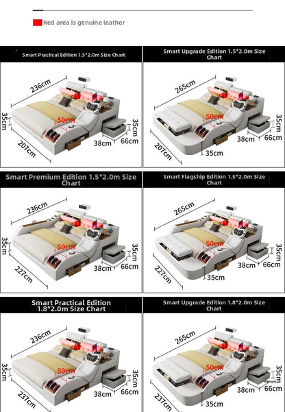Modern minimalist massage leather bed