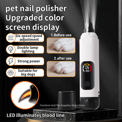 Electric pet nail polisher 6-speed
