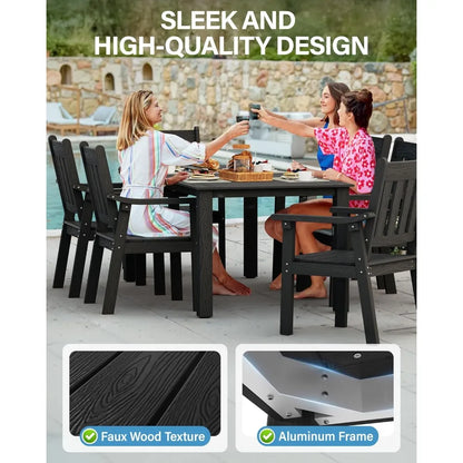 HIPS Patio Table Set: 7 Piece Outdoor Table