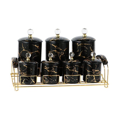 Marbled Ceramic Storage Jar