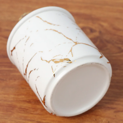 Marbled Ceramic Storage Jar