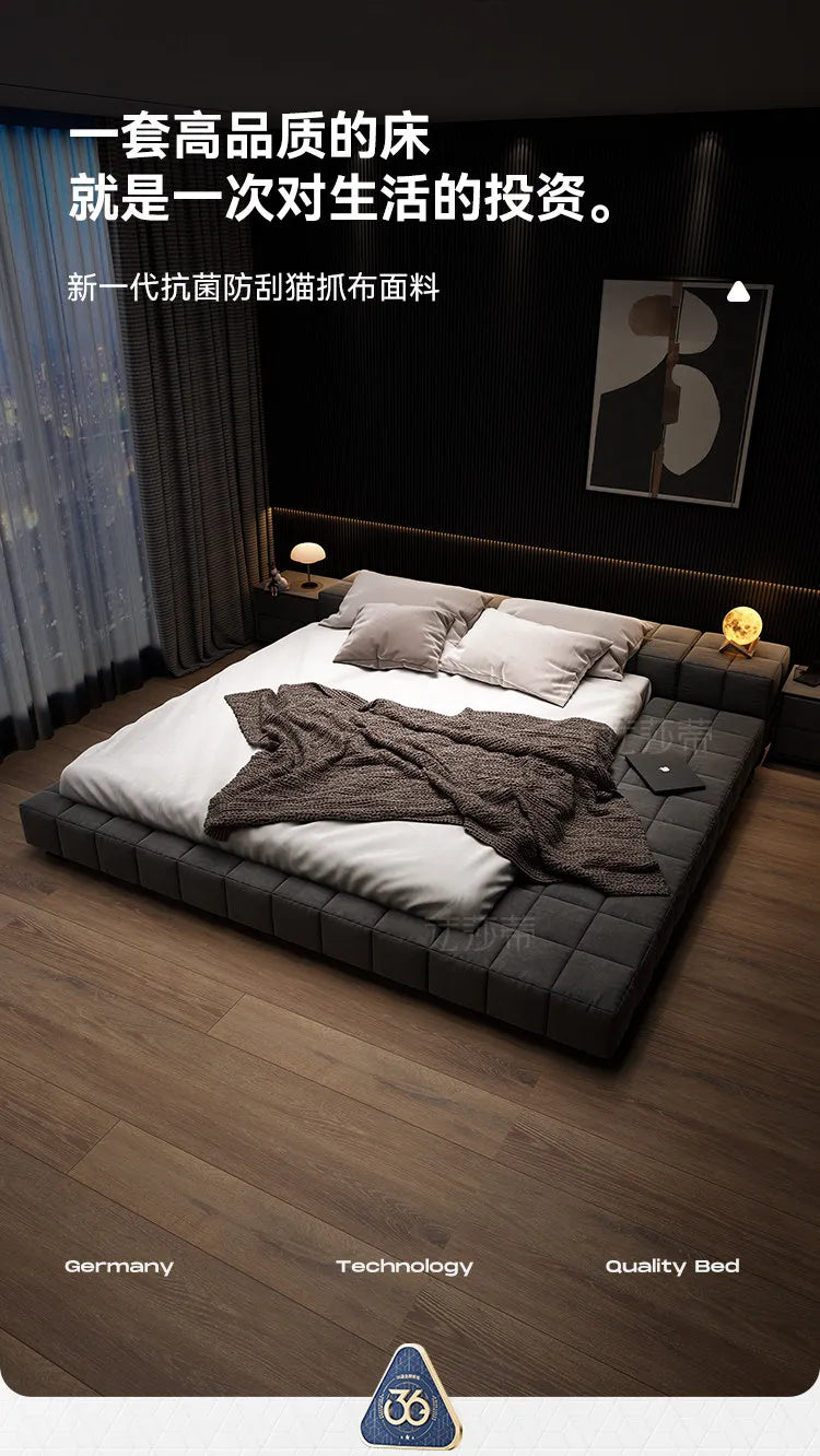 king size minimalist bed 2 people 180x200cm