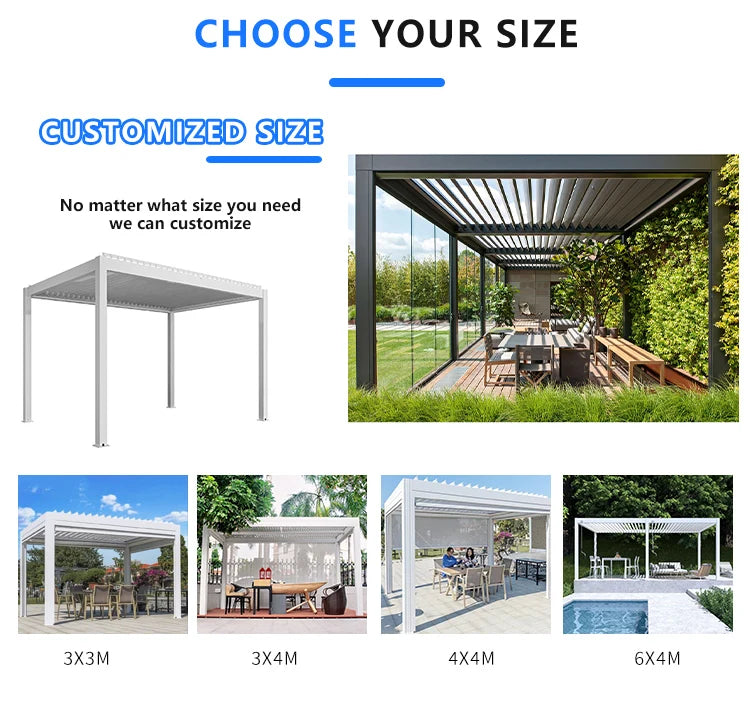 Outdoor Aluminum Pergola Gazebo