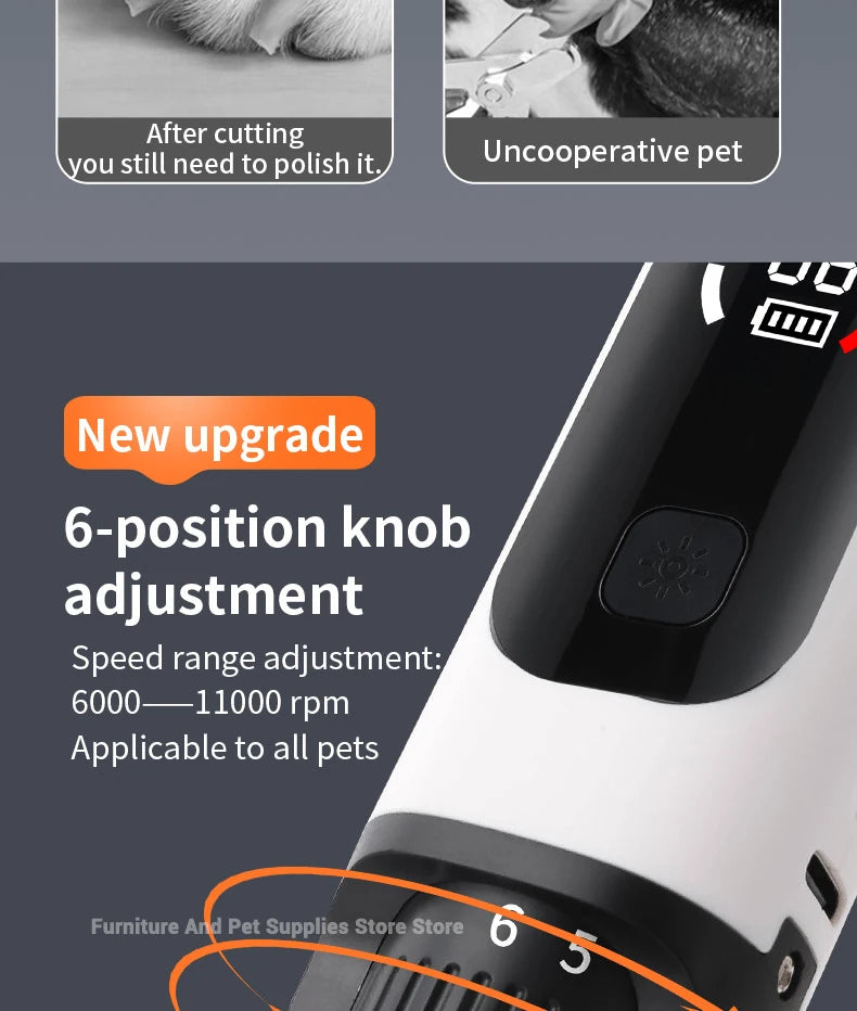 Electric pet nail polisher 6-speed