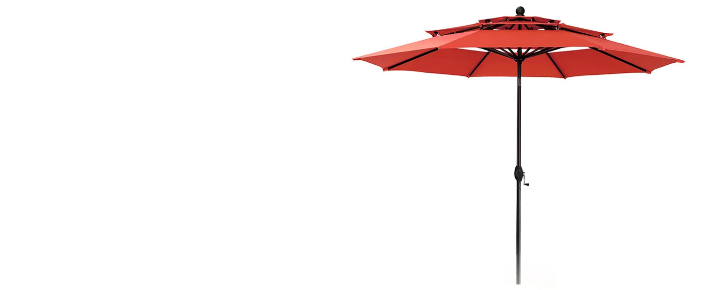 10ft Patio Umbrella Outdoor 3 Tier Vented