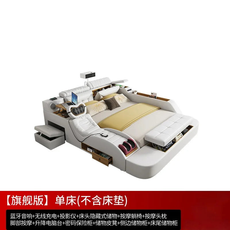 Modern minimalist massage leather bed