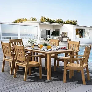 HIPS Patio Table Set: 7 Piece Outdoor Table