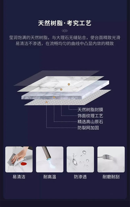 Modern restaurant marble round dining table