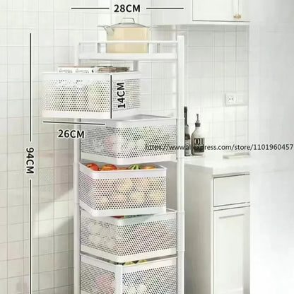Kitchen Rotatable Fruit Vegetable Shelf