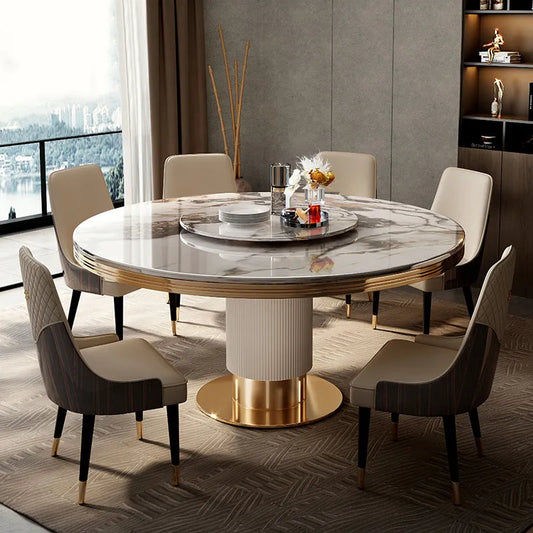 Modern restaurant marble round dining table