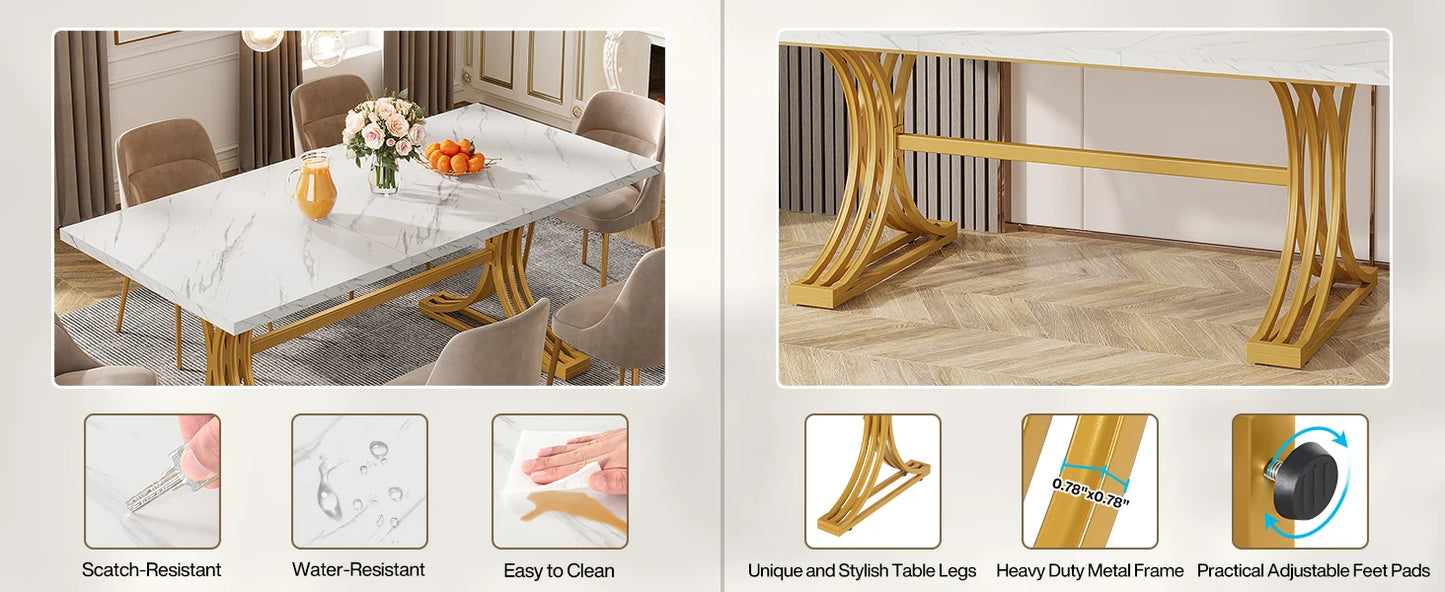 Tribesigns 63-Inch Rectangular Dining Table