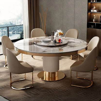 Modern restaurant marble round dining table