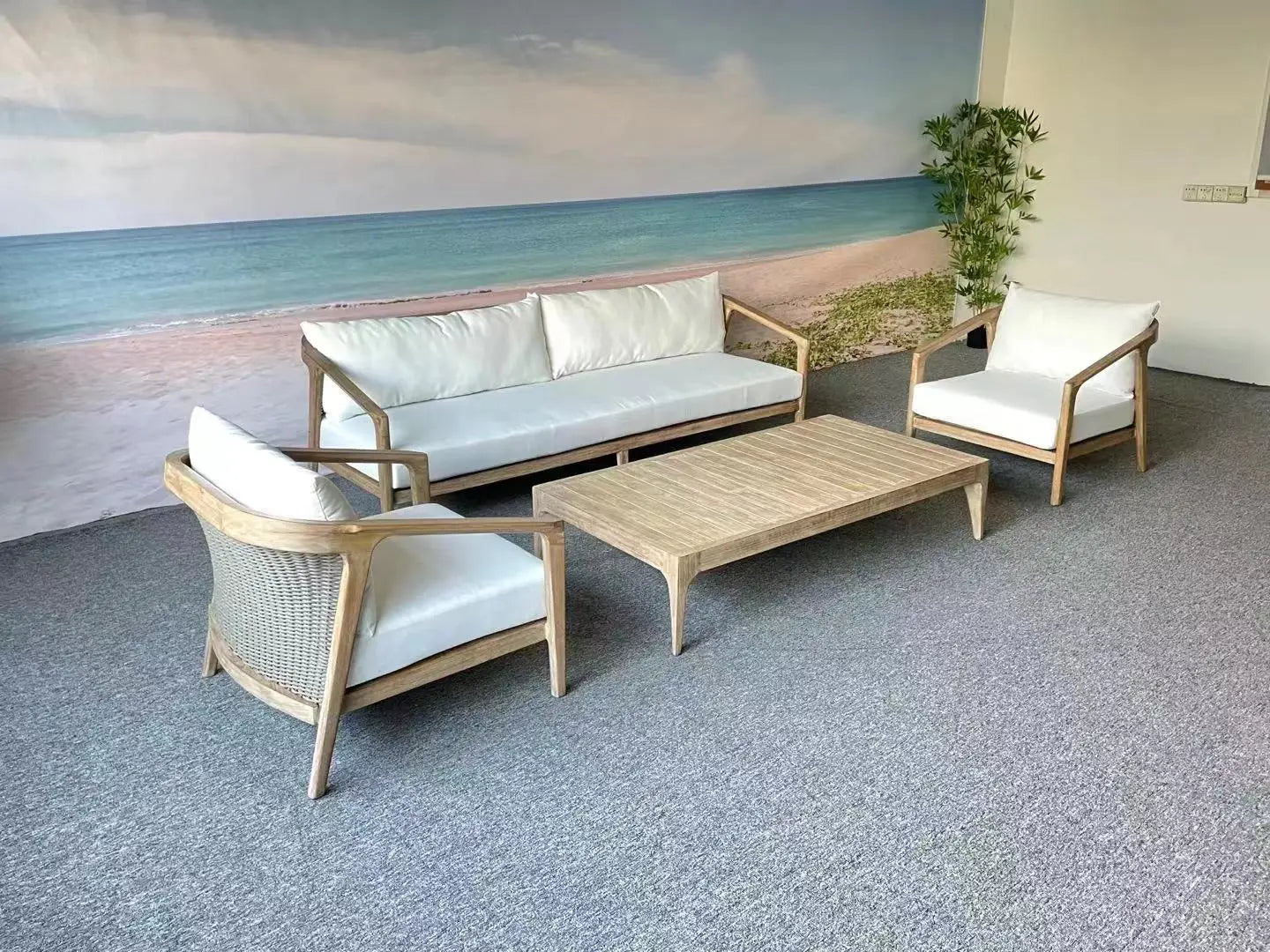 Wood Frame Sofas High Density Sponge Sofa Set