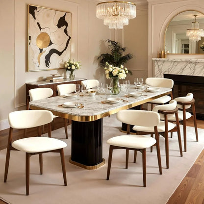 Set of 8 Upholstered Dining Chairs