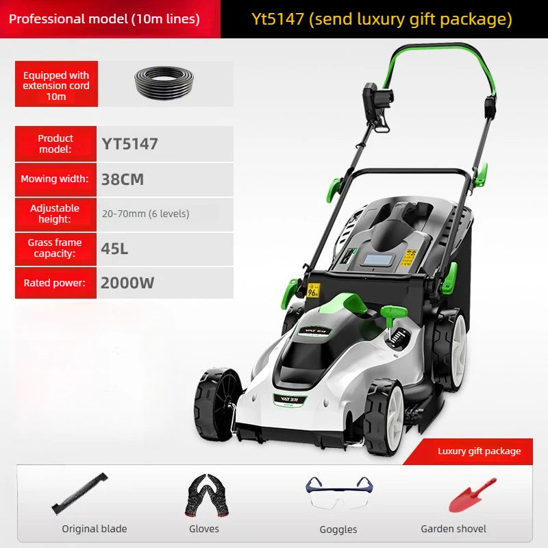 New Type Electric Walk Behind Push Lawn Mower