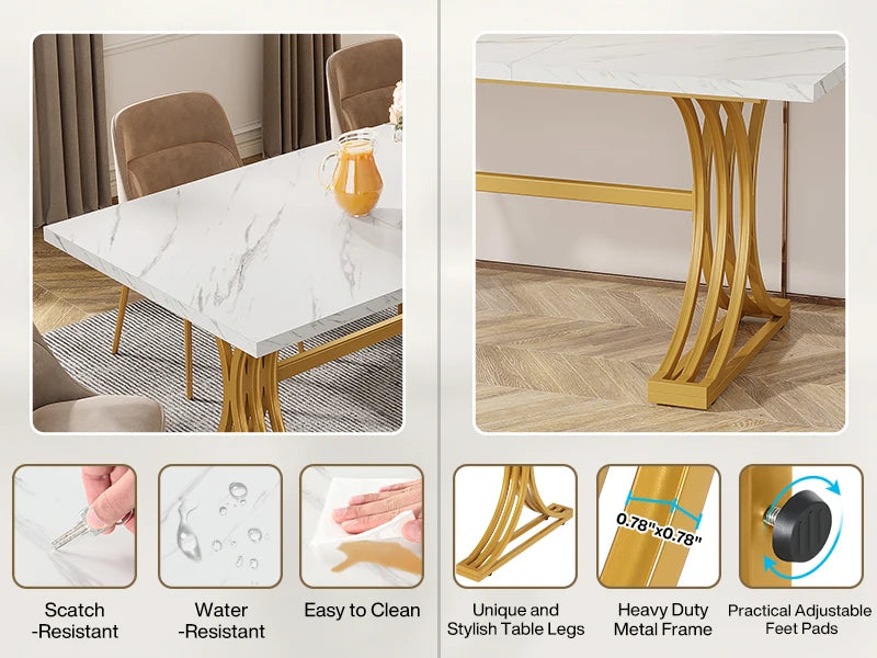 Tribesigns 63-Inch Rectangular Dining Table