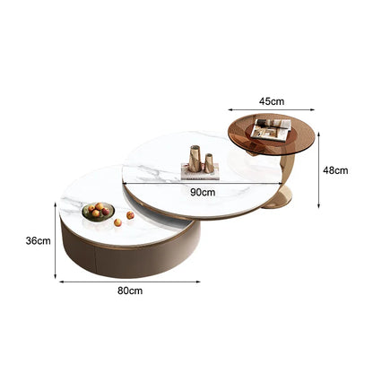 Modern Luxury Foldable Coffee Table Set