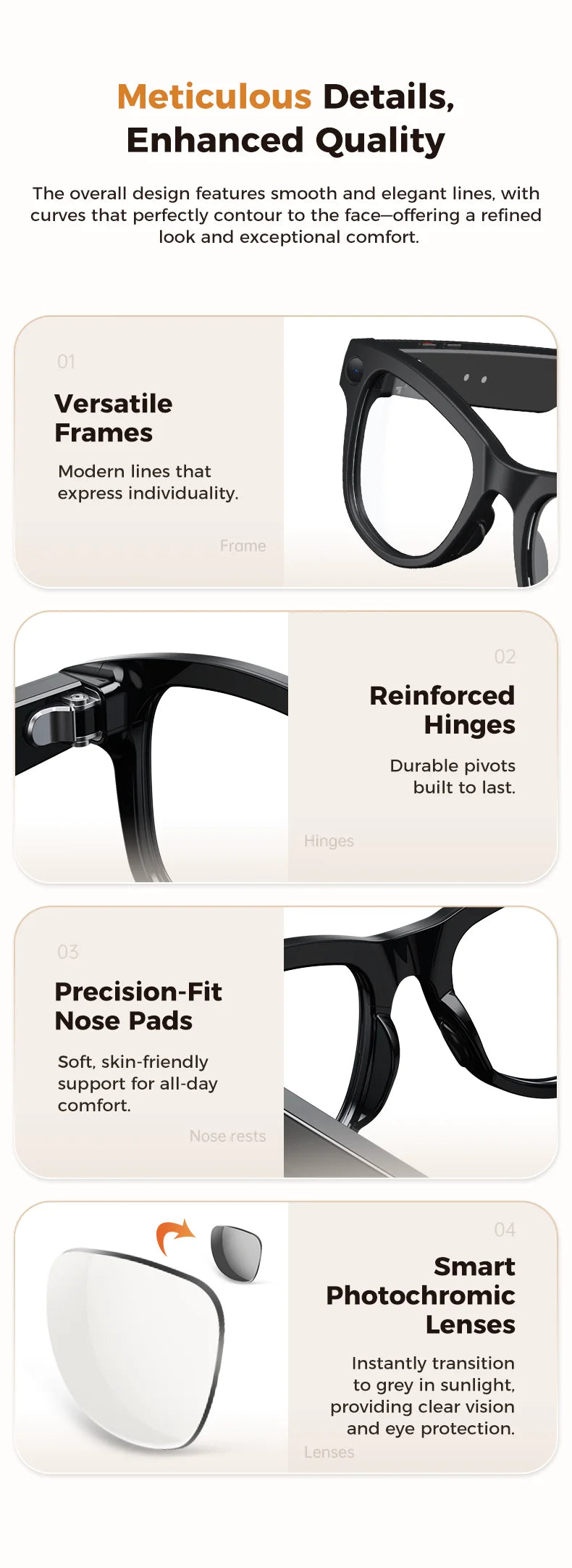 2026 Ultra AI Smart Glasses 800W HD Camera