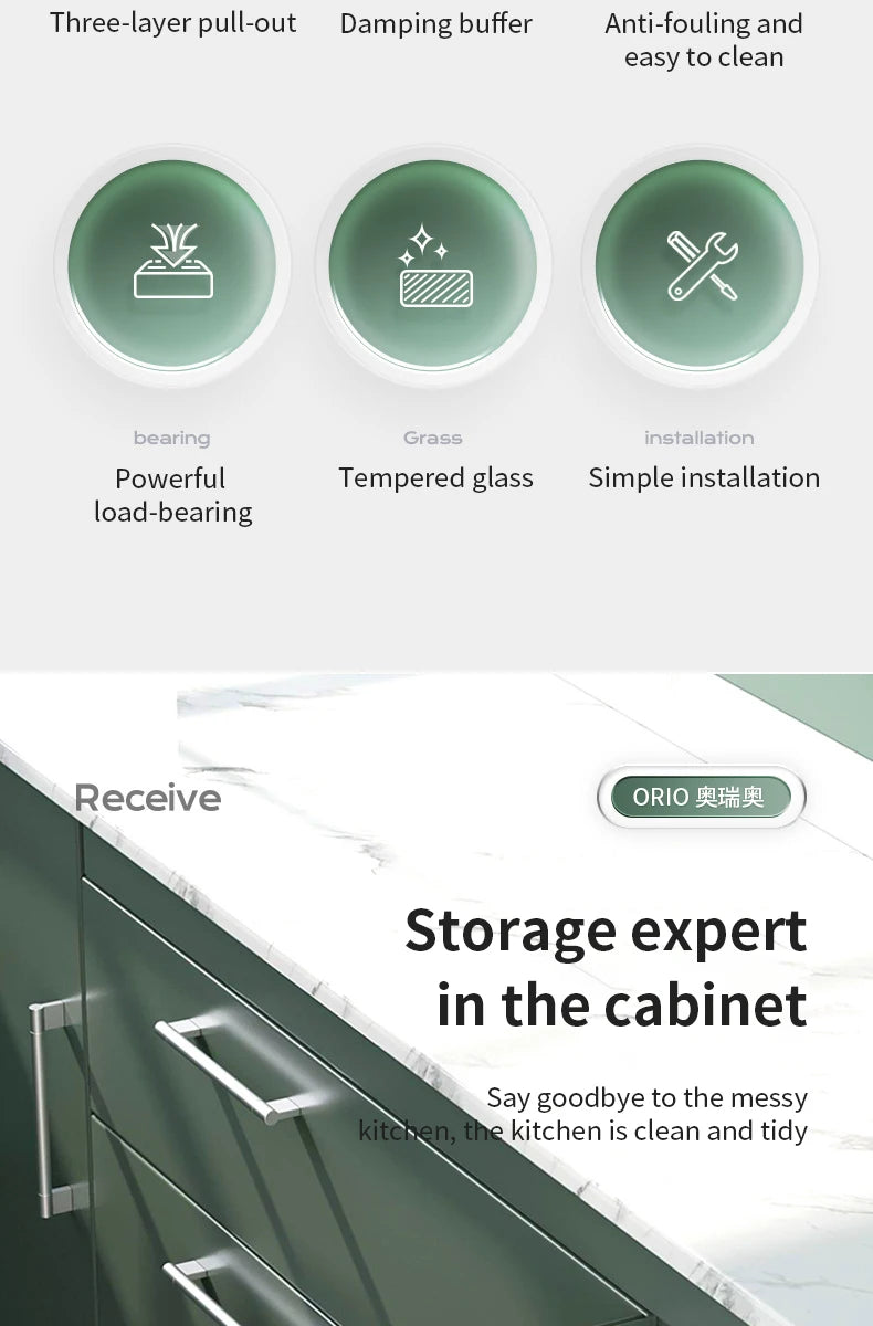 Kitchen Cabinet Drawer Seasoning Storage