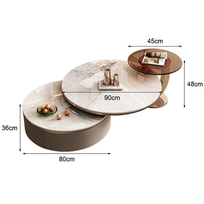 Modern Luxury Foldable Coffee Table Set