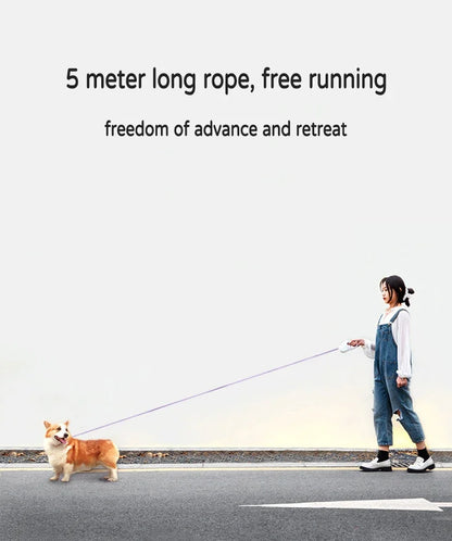 LED Retractable Dog Leash with light for Puppies