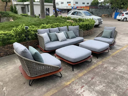 Wood Frame Sofas High Density Sponge Sofa Set