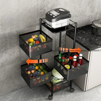 Kitchen Rotatable Fruit Vegetable Shelf