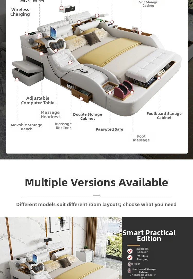 Modern minimalist massage leather bed