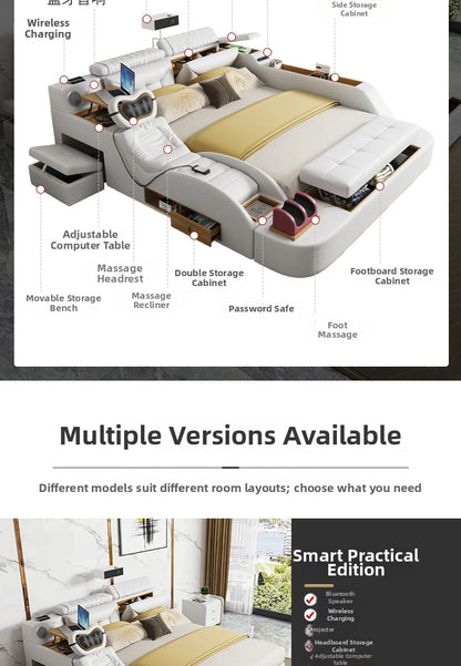 Modern minimalist massage leather bed