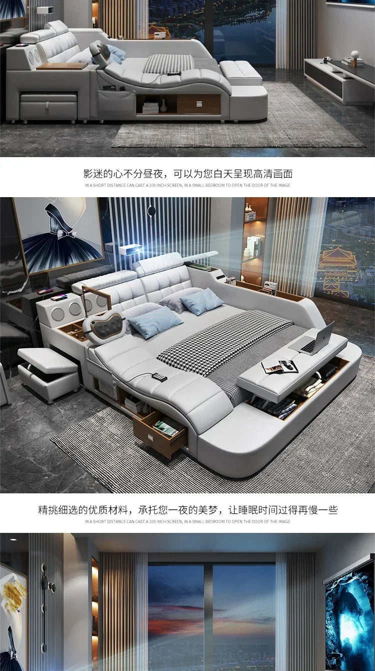 Modern Master Double Bed Multifonction