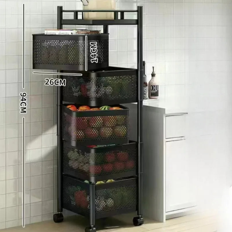 Kitchen Rotatable Fruit Vegetable Shelf
