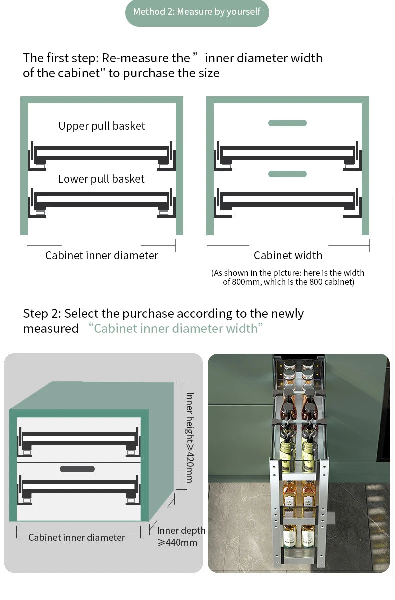 Kitchen Cabinet Drawer Seasoning Storage