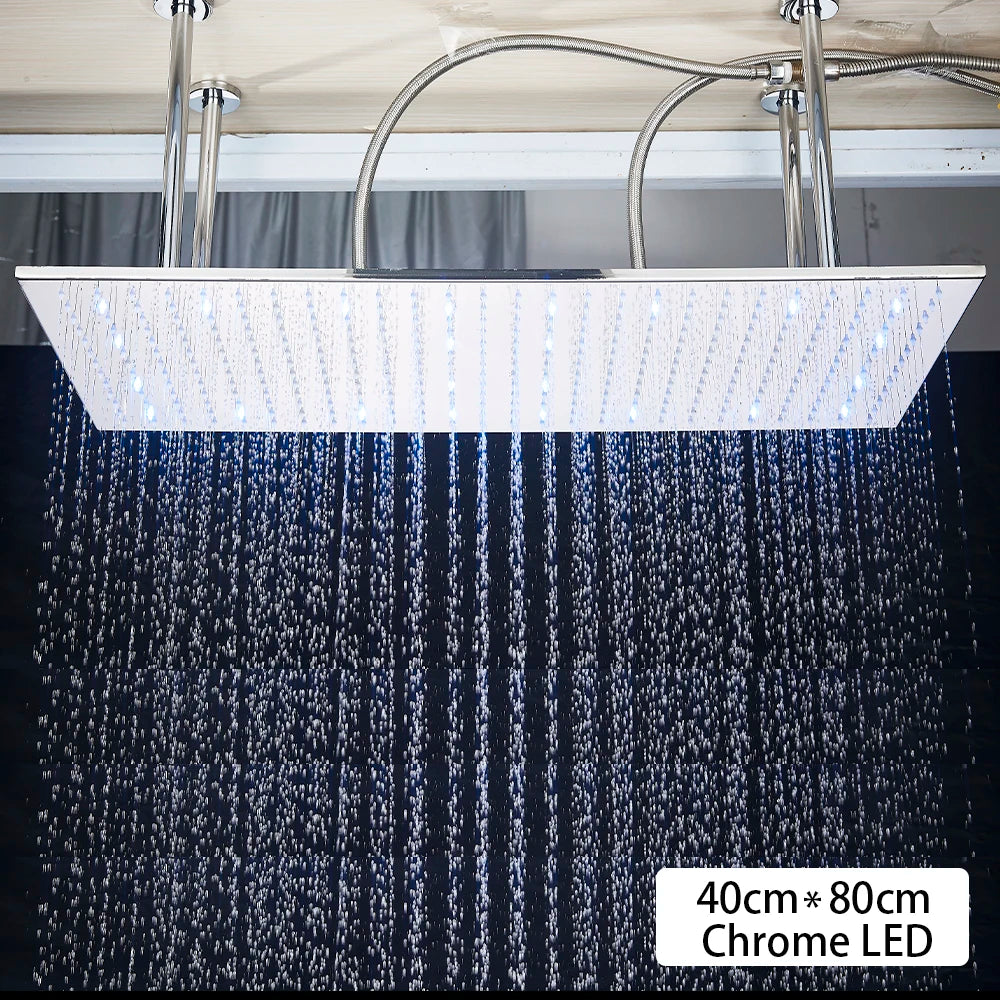 Rainfall Waterfall Single Shower Head Concealed
