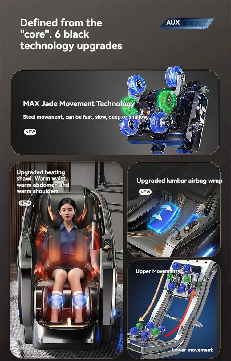 Dual-Core 6D+6D Massage Chair Full Body