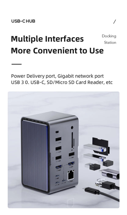 Hagibis USB C Docking Station with Dual HDMI