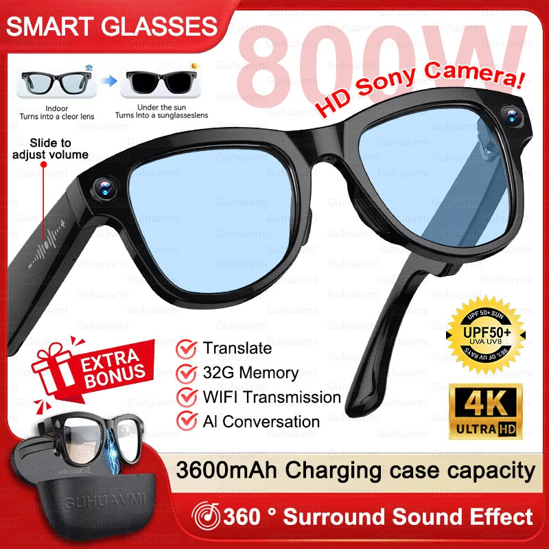 2026 Ultra AI Smart Glasses 800W HD Camera