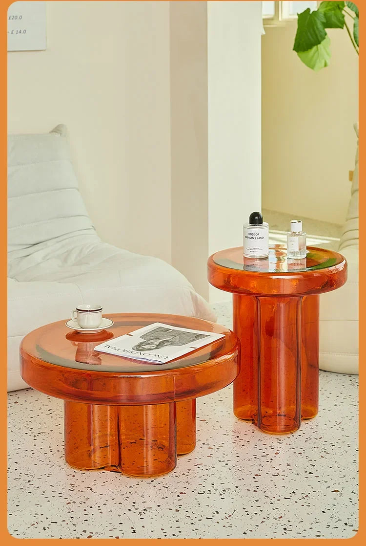 Nordic Round Coffee Tables,Glass