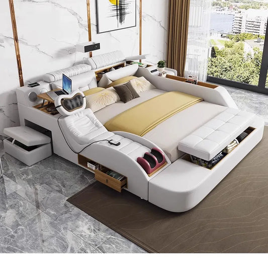 Modern minimalist massage leather bed