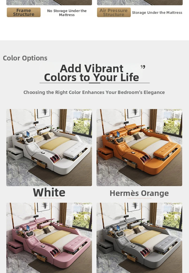 Modern minimalist massage leather bed