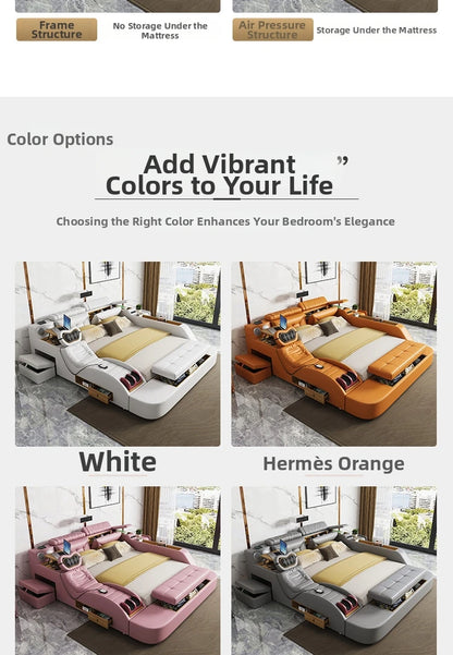 Modern minimalist massage leather bed