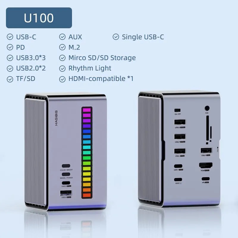 Hagibis USB C Docking Station with Dual HDMI