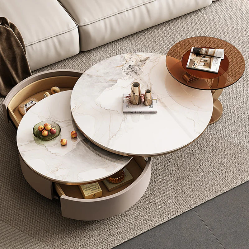 Modern Luxury Foldable Coffee Table Set