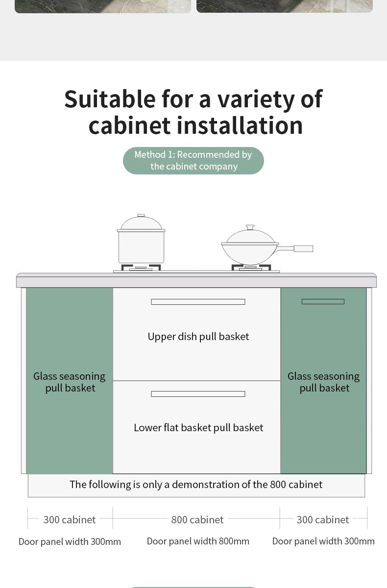 Kitchen Cabinet Drawer Seasoning Storage