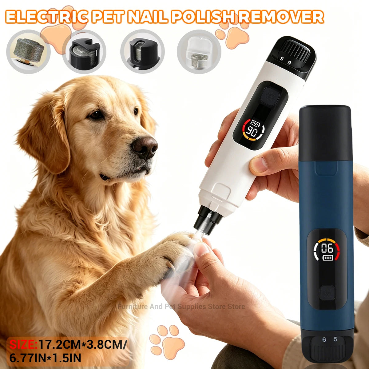 Electric pet nail polisher 6-speed
