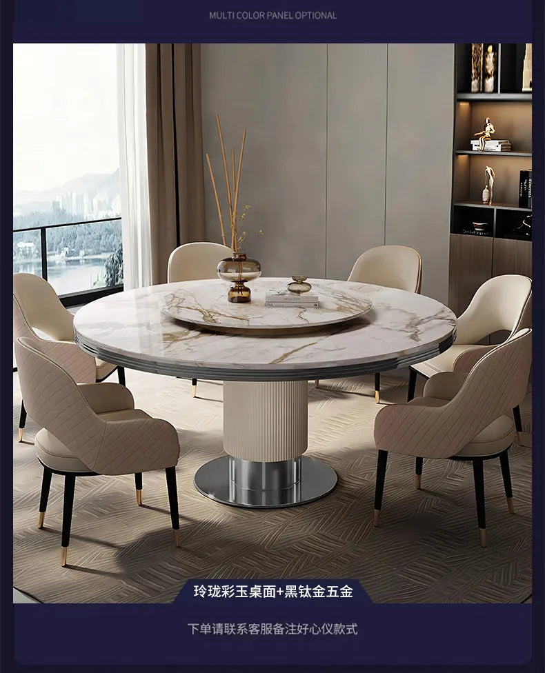 Modern restaurant marble round dining table