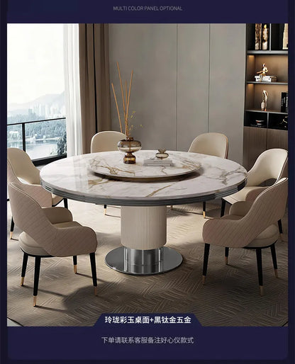 Modern restaurant marble round dining table